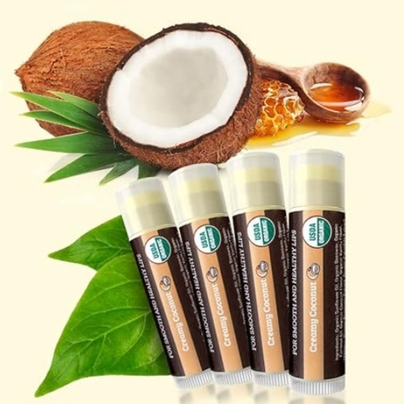 4 Pack Organic Best Lip Balm Repair Chapstick For Dry Cracked Lips Cream… - Picture 2 of 7